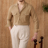 Grayson | Men's Cotton Seersucker Cuban Collar Shirt