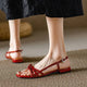 Marinette | Women's Flats with Bow Straps and Open-Toe