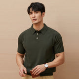 Fletcher | Men's Knitted Polo Shirt with Button Down Design