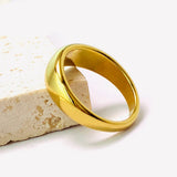 Aurore | Women Ring with Dome Design and Gold Finish