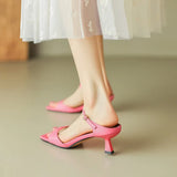 Belle | Women’s Mules with Open Toe and Strap