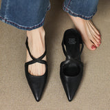 Delphine | Women's Mules with Leather Upper and Open-Toe