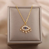Saphira | Women Necklace with Evil Eye and Blue Stone