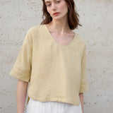 Sadie | Women Top With Hemp Blend V Neck