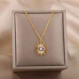 Saphira | Women Necklace with Evil Eye and Blue Stone