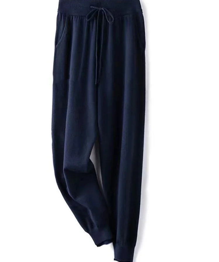 Giselle | Women's Wool Knit Pants with High Waist