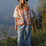Dahlia | Women Vest With Sherpa Fleece Texture
