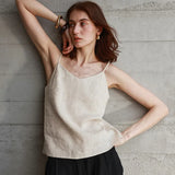 Nora | Women’s Linen V-Neck Camisole Top