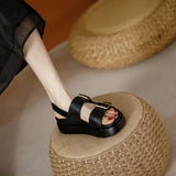 Cressida | Women's Platform Sandal with Buckles and Insoles
