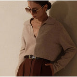 Roma | Women Polo Sweater With Cotton Relaxed Fit