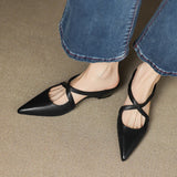 Delphine | Women's Mules with Leather Upper and Open-Toe