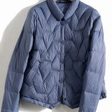 Natalie | Women's Chevron Quilted Duck Down Jacket with Snap Button Closure