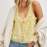 Fiorella | Women Camisole With Lace Trim Detail