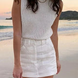 Amalfi | Women Sleeveless Knit Tank With Hollow
