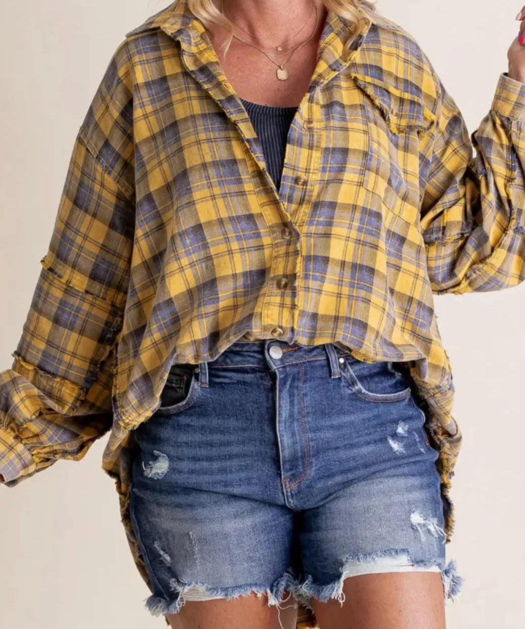 Samara | Women Shirt With Plaid Flannel Design