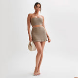 Savannah | Women's Knit Set with Bandeau Shorts