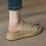Sorella | Women's Sandals with Woven Leather and Platform