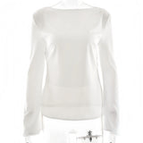 Elara | Women’s Satin Long Sleeve Bell Cuff Top