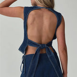 Dakota | Women's Skirt with Low Rise and Front Pockets