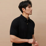 Fletcher | Men's Knitted Polo Shirt with Button Down Design