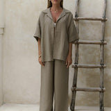 Wrenley | Women's Cotton Two Piece Set Pants