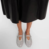 Emmeline | Women’s Mary Janes with Crystal-Studded Leather