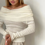 Orvieto | Women Top With Off Shoulder Knit