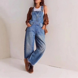 Marceline | Women's Oversized Cotton Denim Overalls with Adjustable Straps