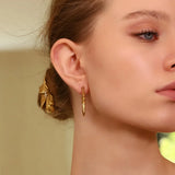 Aurelia | Women's Hoop Earrings with Wing Design and Stainless Steel