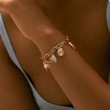 Sirena | Women Bracelet with Shell Design and Gold Plating