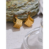 Valonne | Women Earrings with Cube Design and Gold Coating
