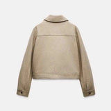 Nancy | Women's Cropped Zip-Front Jacket with Structured Fit