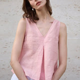 Mara | Women Top With Linen Reversible Neck
