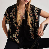 Daisy | Women Top With Chiffon Lace Trim