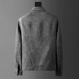 Vincent | Men Jacket with Structured Twill and Suede