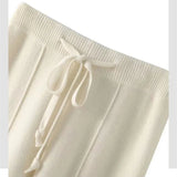 Sandrine | Women's Merino Wool Wide Leg Trousers with High Waist