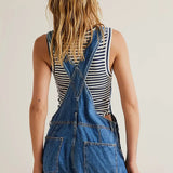 Sadie | Women's Denim Short Overalls Set