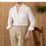 Grayson | Men's Cotton Seersucker Cuban Collar Shirt