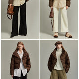 Veyra | Women's Quilted Cropped Jacket with High Neck and Bold Front Clasps