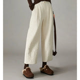 Daria | Women's Quilted Wide Leg Pants with High Waist