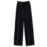 Sandrine | Women's Merino Wool Wide Leg Trousers with High Waist