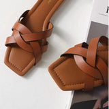 Orielle | Women’s Woven Slides with Interlaced Straps