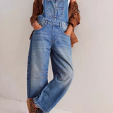 Marceline | Women's Oversized Cotton Denim Overalls with Adjustable Straps
