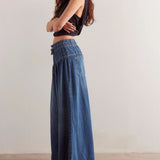 Aria | Women's Denim Pants with Drawstring Waist