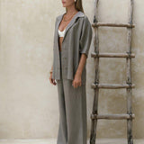 Wrenley | Women's Cotton Two Piece Set Pants