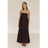 Caroline | Women's Camisole Dress with Contrast Straps and Flowy Hem