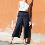 Sylvie | Women's Linen Pants with Elastic Waistband