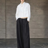 Josephine | Women Shirt With Linen Cropped Oversized Fit