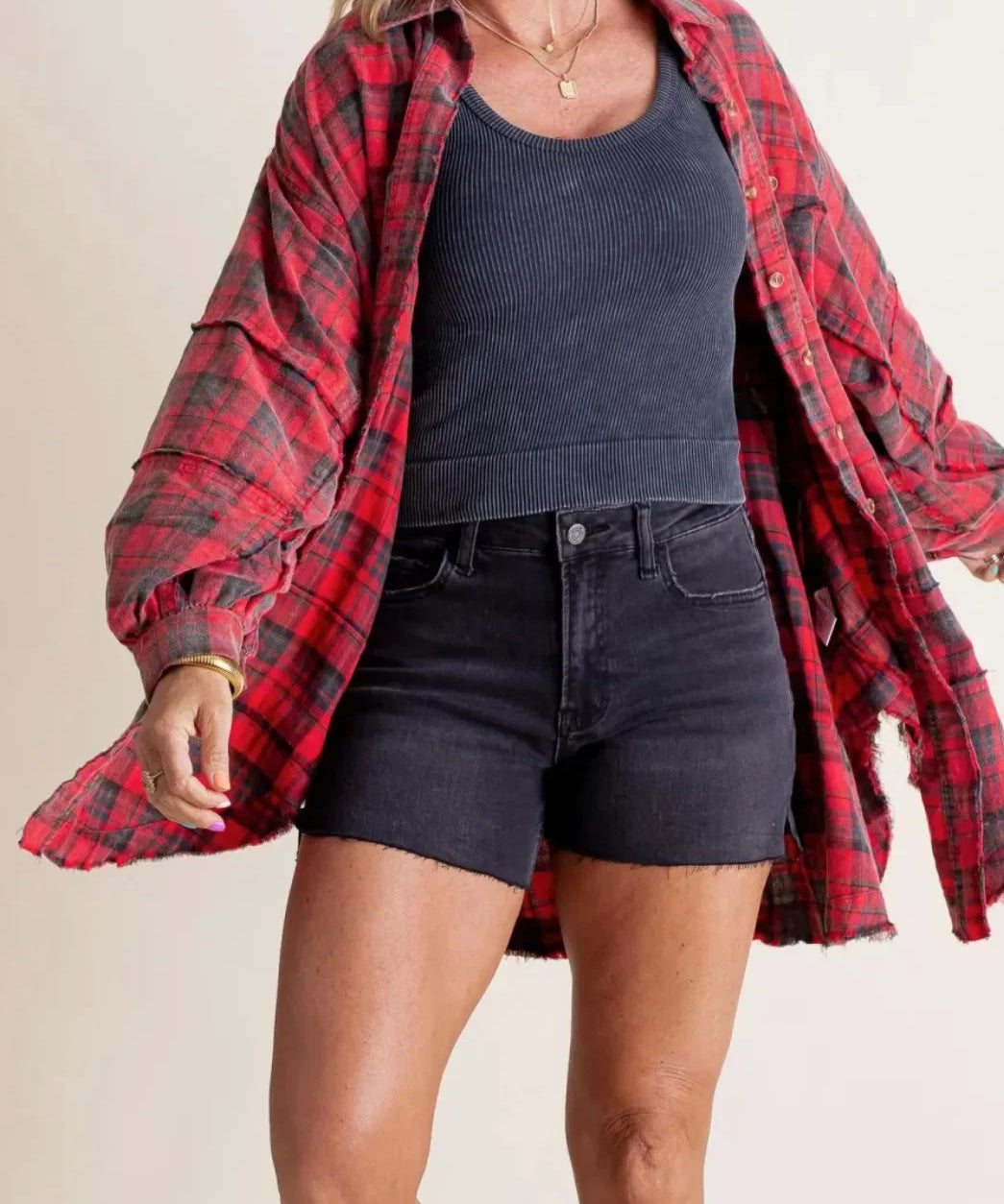 Samara | Women Shirt With Plaid Flannel Design
