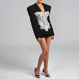 Margaret | Women's Lace Blazer Dress with Tailored Slim Fit